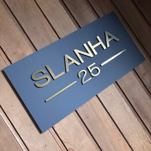 Lataa kuva Galleria-katseluun, Modern Extra Large Three-Dimensional House Name / Address Sign - 60 x 30 cm - KREATIV DESIGN -Signs