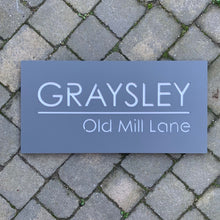 Load image into Gallery viewer, Modern Rectangle House Name / Address Sign 60 cm x 30 cm - Kreativ Design Ltd