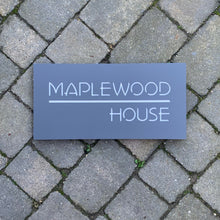 Load image into Gallery viewer, Modern Rectangle House Name / Address Sign 60 cm x 30 cm - Kreativ Design Ltd 