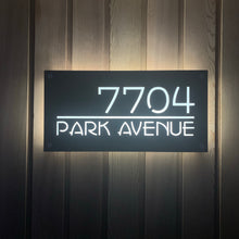 Load image into Gallery viewer, Extra Large Illuminated House Sign Low voltage LED 56 cm x 28 cm - Kreativ Design Ltd