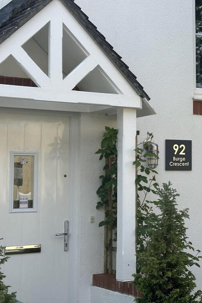 Modern Square House sign with 3D bold address