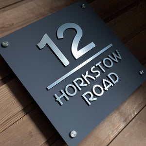 Large Square Modern 3D Stand Out Bold Lettering House Name / Address Sign 30 cm x 30 cm - KREATIV DESIGN -