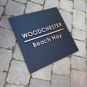 Extra Large Square Three-Dimensional Modern House or Business Sign - 60 x 60 cm - KREATIV DESIGN -Signs