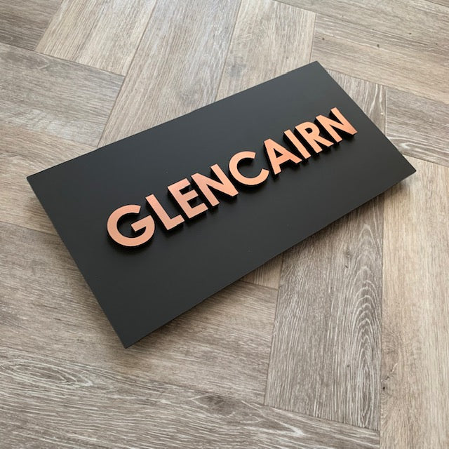 Large Modern 3D Stand Out Bold Lettering House Name / Address Sign 40 ...
