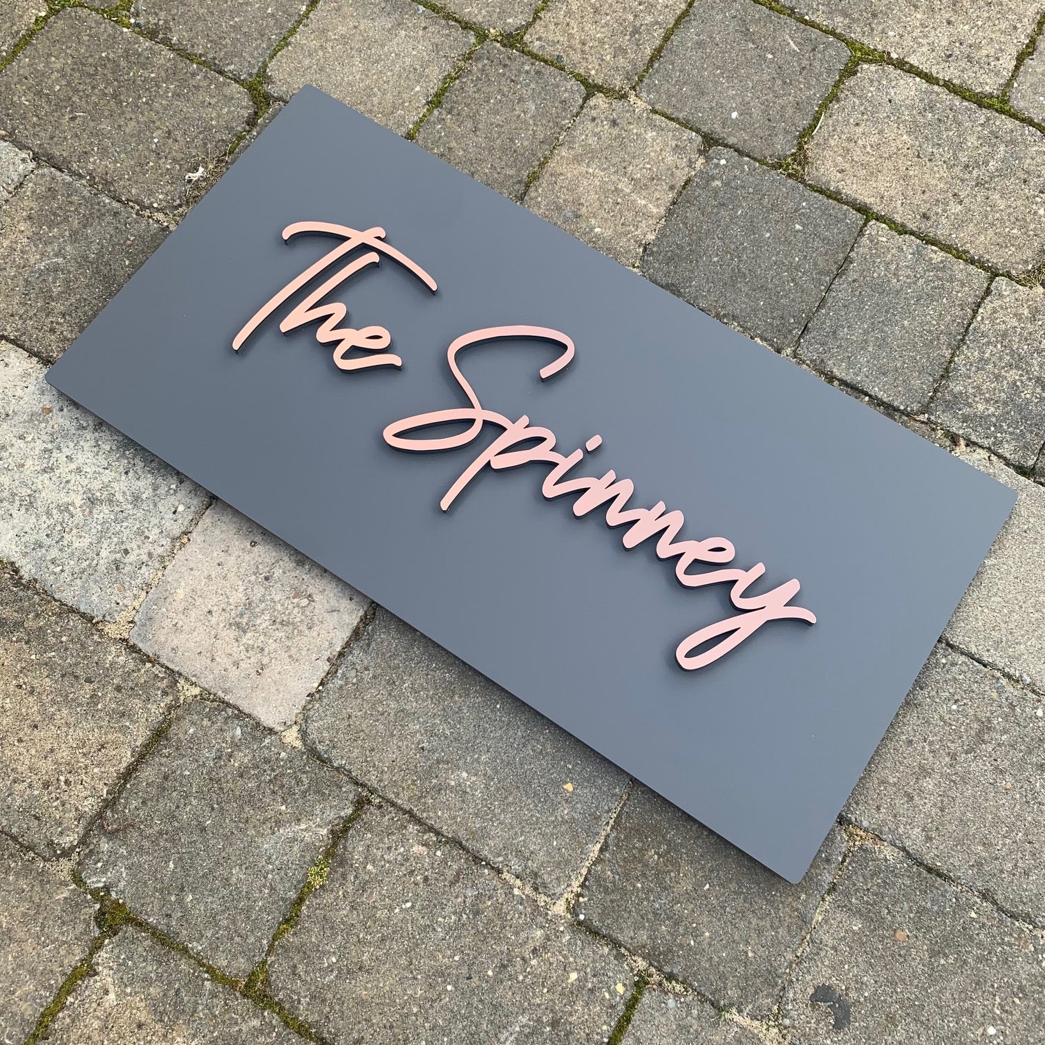 Extra Extra Large 3D Handwriting Script Style Modern House Name / Addr ...