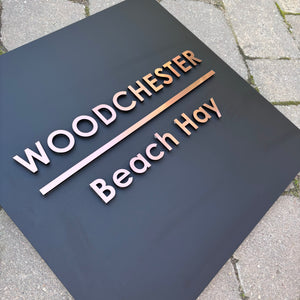 Extra Large Square Three-Dimensional Modern House or Business Sign - 60 x 60 cm - KREATIV DESIGN -Signs