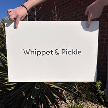 Load image into Gallery viewer, Modern Double Sided Swing Sign / Laser Cut Hanging Signs - KREATIV DESIGN -