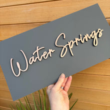 Laden Sie das Bild in den Galerie-Viewer, Modern 3D Stand Out Handwriting Script Style House Name / Address Sign 40 cm x 20 cm - KREATIV DESIGN -
