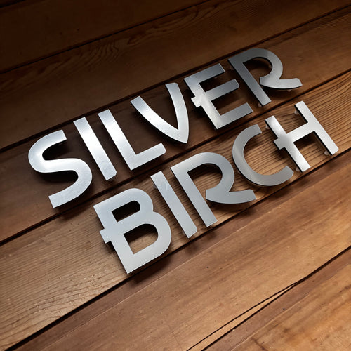 Modern Floating House Name Sign Lettering