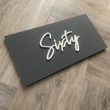Load image into Gallery viewer, Extra Large Stunning 3D Handwriting Script Style Modern House Name / Address Sign 60 cm x 30 cm - KREATIV DESIGN -Signs