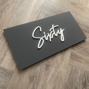 Extra Large Stunning 3D Handwriting Script Style Modern House Name / Address Sign 60 cm x 30 cm - KREATIV DESIGN -Signs