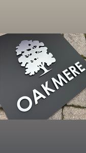 Extra Large Square Three-Dimensional Modern House or Business Sign - 60 x 60 cm - KREATIV DESIGN -Signs