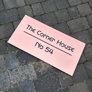 Extra Large House Name / Address Sign 80 cm x 40 cm - KREATIV DESIGN -
