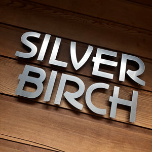 Modern Floating House Name Sign Lettering