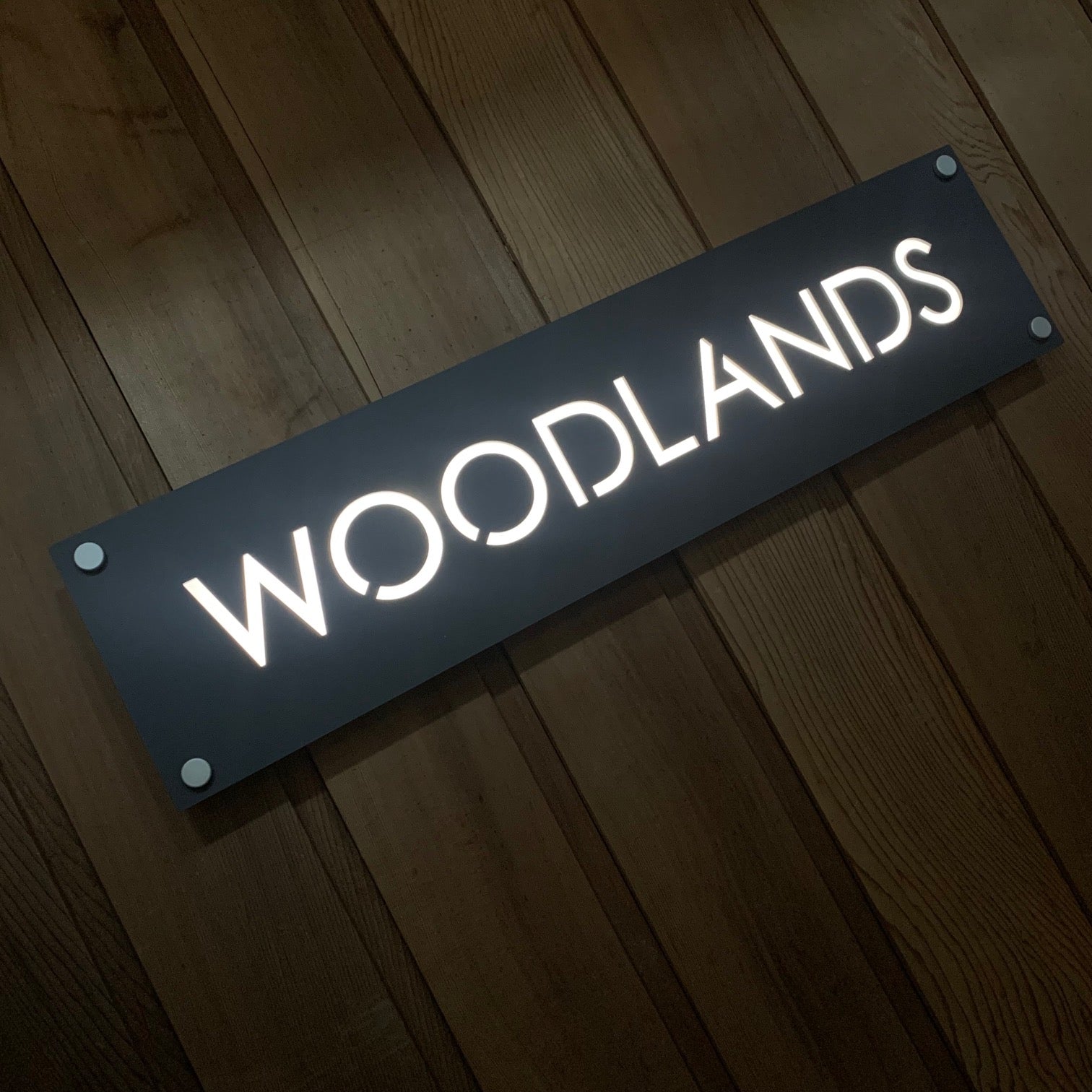 Extra Large Modern Illuminated House Name Sign LED Rectangle Address ...