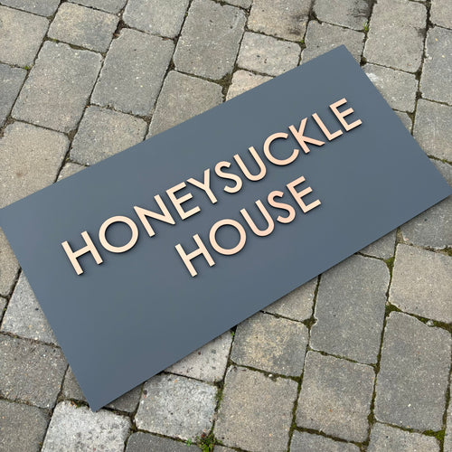 Modern Extra Large Three-Dimensional House Name / Address Sign - 60 x 30 cm