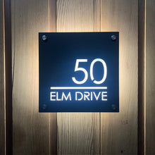 Load image into Gallery viewer, Extra Large Illuminated House Sign Low voltage LED 40 cm x 40 cm - KREATIV DESIGN -Signs