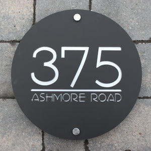 Unique Round House Sign which can include street or house names