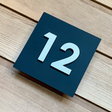 Laden Sie das Bild in den Galerie-Viewer, Modern Three Dimensional Square House Number Sign - KREATIV DESIGN -Signs