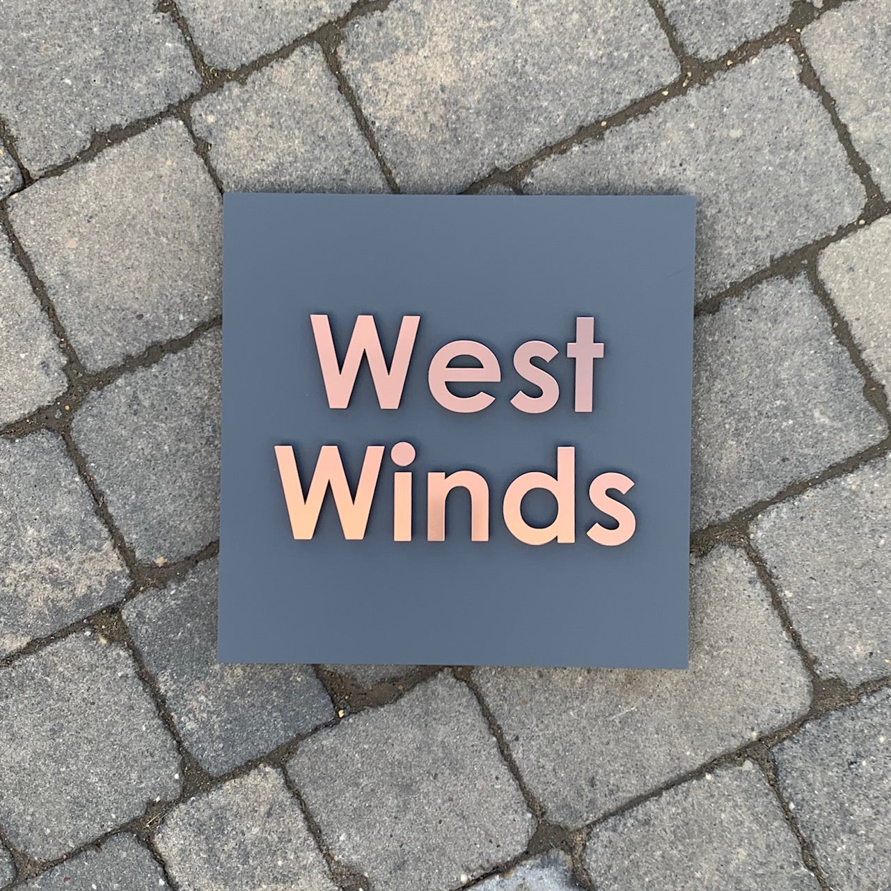 Large Square Modern 3D Stand Out Bold Lettering House Name / Address S ...