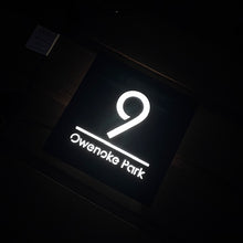 Load image into Gallery viewer, Extra Large Illuminated House Sign Low voltage LED 40 cm x 40 cm - KREATIV DESIGN -Signs