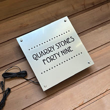 Load image into Gallery viewer, Extra Large Illuminated House Sign Low voltage LED 40 cm x 40 cm - KREATIV DESIGN -Signs