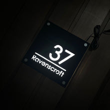Load image into Gallery viewer, Extra Large Illuminated House Sign Low voltage LED 40 cm x 40 cm - KREATIV DESIGN -Signs