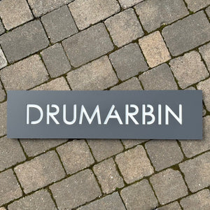 Contemporary Rectangular Modern Name Sign 40 cm x 10 cm - KREATIV DESIGN -Signs