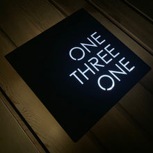 Load image into Gallery viewer, Extra Large Illuminated House Sign Low voltage LED 40 cm x 40 cm - KREATIV DESIGN -Signs
