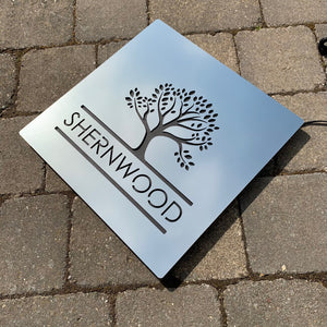 Extra Large Illuminated House Sign Low voltage LED 40 cm x 40 cm - KREATIV DESIGN -Signs
