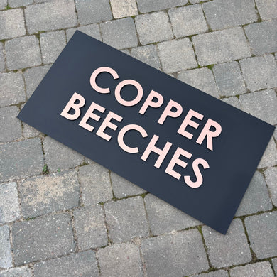 Modern Extra Large Three-Dimensional House Name / Address Sign - 60 x 30 cm - KREATIV DESIGN -Signs