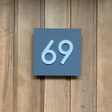 Load image into Gallery viewer, Modern Three Dimensional Square House Number Sign - KREATIV DESIGN -Signs