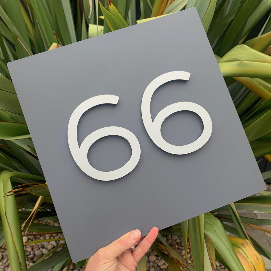 Modern Three Dimensional Square House Number Sign - KREATIV DESIGN -Signs