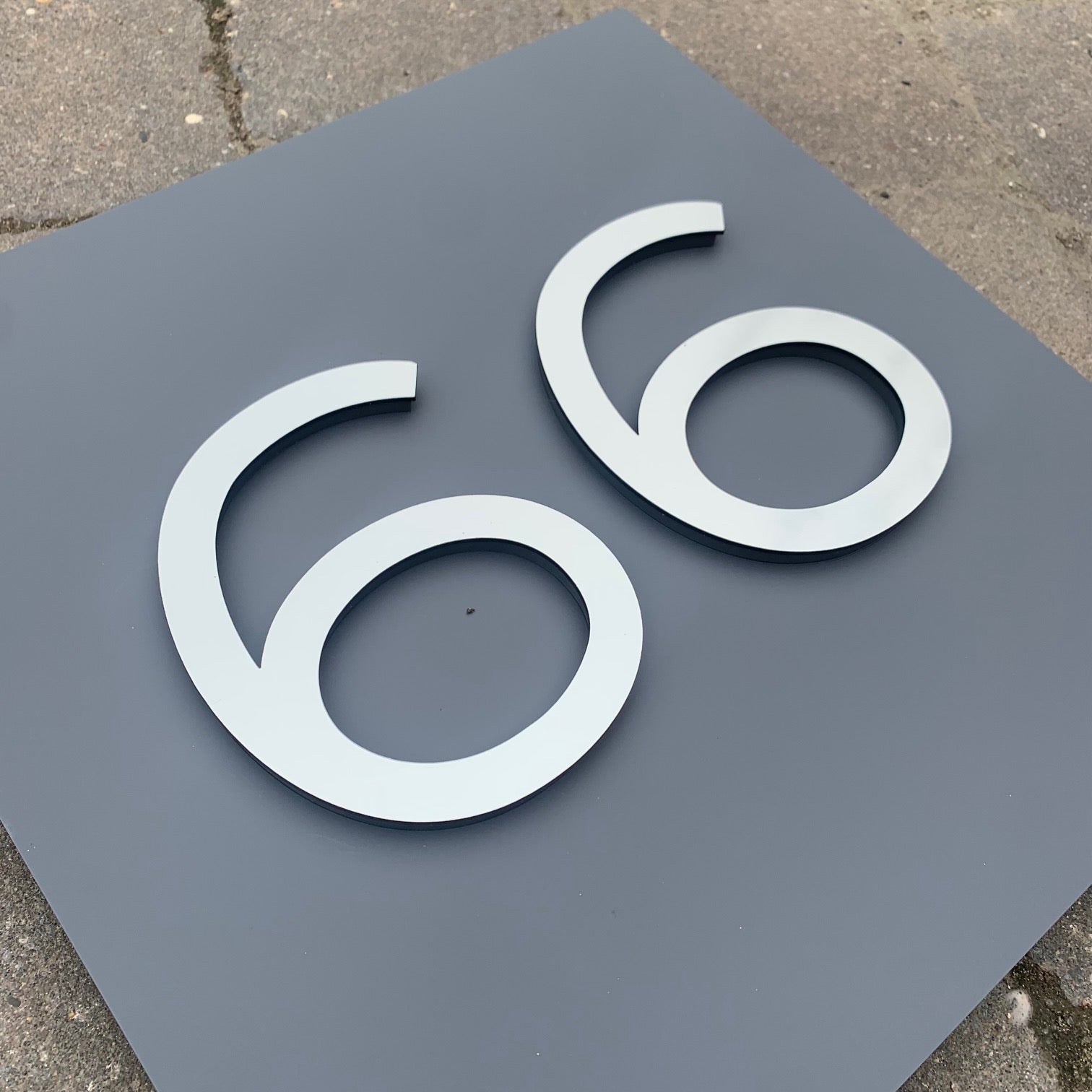 Modern 3D Number Sign - Square House Sign – Kreativ Design Ltd