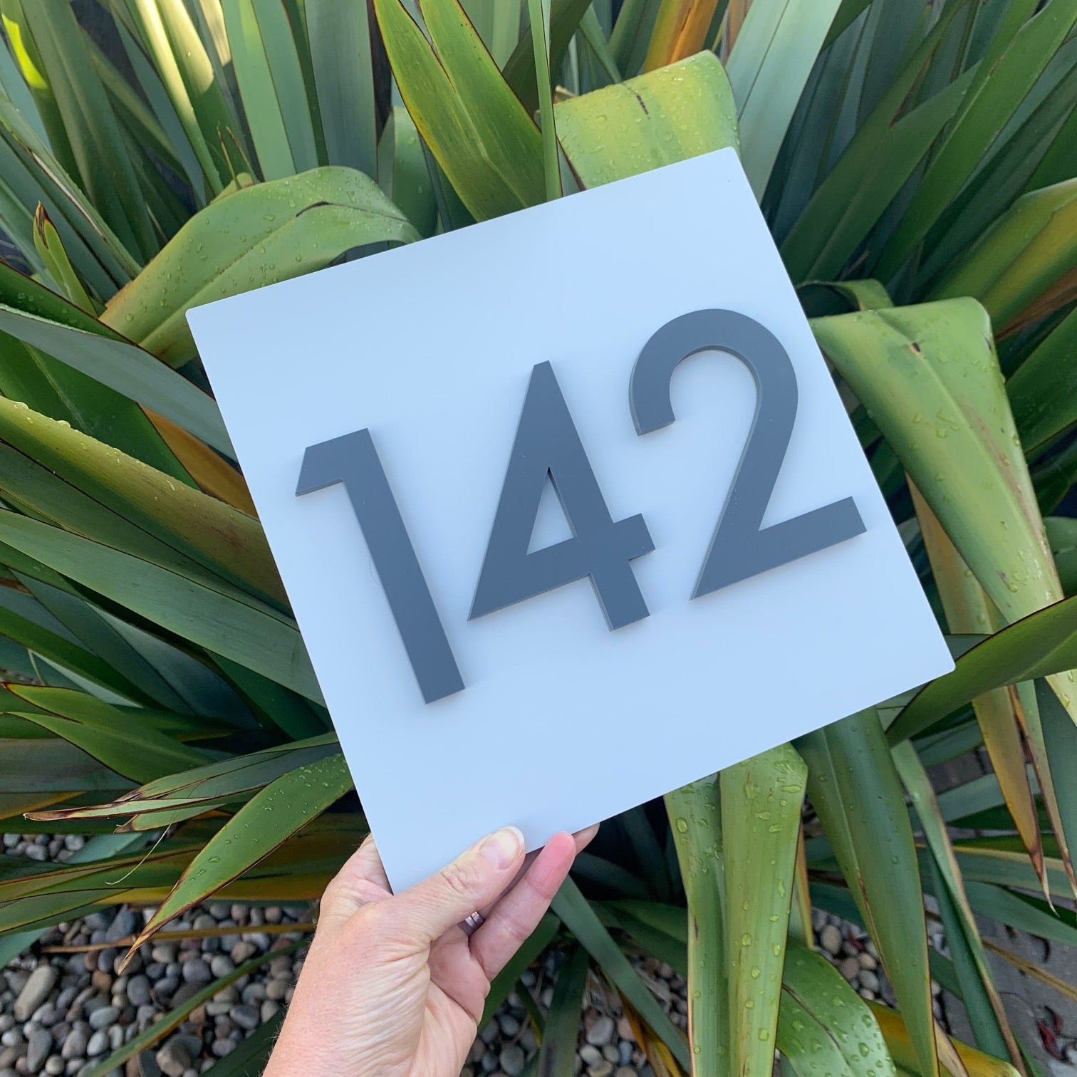 Modern 3D Number Sign - Square House Sign – Kreativ Design Ltd