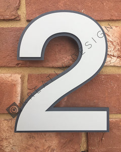 Unique Outlined House Digit Number Sign - Kreativ Design Ltd 