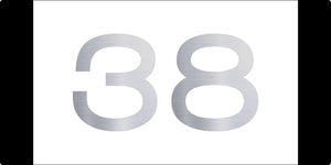 New Rectangle House Number Sign with stand out 3D Digits 15 cm x 30 cm - Kreativ Design Ltd 
