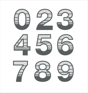 Unique Gradient Stripe House Number Digit Sign - Kreativ Design Ltd 