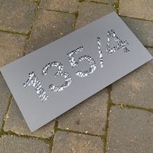 Afbeelding in Gallery-weergave laden, Modern Geometric Pattern House Number Sign 30 cm x 15 cm - Kreativ Design Ltd 