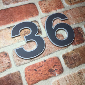 Unique Outlined House Digit Number Sign - Kreativ Design Ltd 