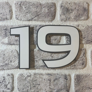 Unique Outlined House Digit Number Sign - Kreativ Design Ltd 