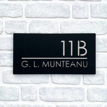 Load image into Gallery viewer, Modern Rectangle House Number and Address Sign 40 cm x 20 cm - Kreativ Design Ltd 