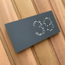 Carica l&#39;immagine nel visualizzatore di Gallery, Modern Geometric Pattern House Number Sign 30 cm x 15 cm - Kreativ Design Ltd 