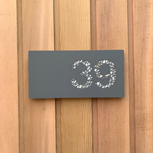 Afbeelding in Gallery-weergave laden, Modern Geometric Pattern House Number Sign 30 cm x 15 cm - Kreativ Design Ltd 