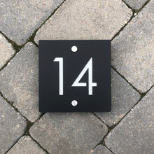 Carica l&#39;immagine nel visualizzatore di Gallery, Modern Square House Number Sign 15 cm x 15 cm - Kreativ Design Ltd 