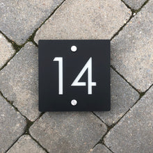 Load image into Gallery viewer, Modern Square House Number Sign 15 cm x 15 cm - Kreativ Design Ltd 