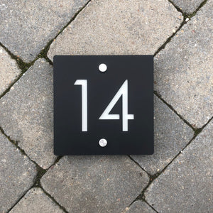 Modern Square House Number Sign 15 cm x 15 cm - Kreativ Design Ltd 