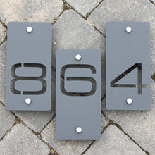 Load image into Gallery viewer, Individual Rectangular Number Sign 10 cm x 20 cm Portrait Orientation - Kreativ Design Ltd 