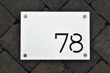 Afbeelding in Gallery-weergave laden, Modern Contemporary Rectangle House Address Sign 30 cm x 20 cm - Kreativ Design Ltd 
