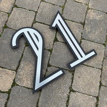 Carica l&#39;immagine nel visualizzatore di Gallery, Art Deco Modern Style House Number Sign - Kreativ Design Ltd 